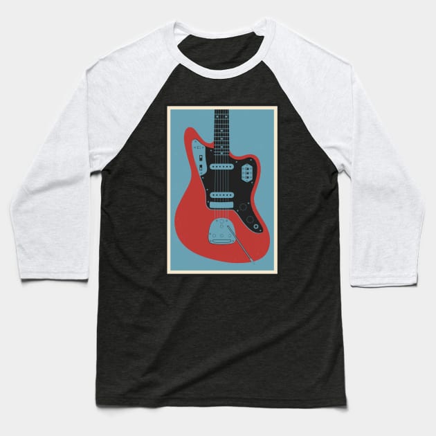 Jaguar Guitar Baseball T-Shirt by mrspaceman